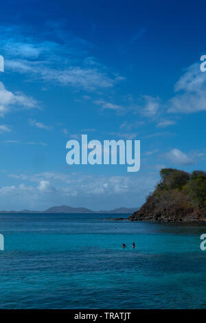 Fare snorkeling il dock al Cotton House sull isola di Mustique Foto Stock