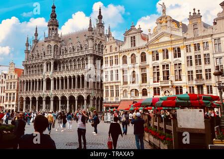 Bruxelles, Belgio - Maggio 2019: gli edifici della Grand Place. Foto Stock