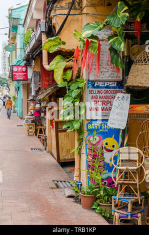 Malacca,Malesia - Aprile 22,2019 : Jonker Street è il centro della strada di Chinatown in Malacca. Si è elencato come un patrimonio mondiale dell UNESCO. Foto Stock