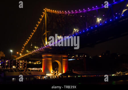 Storia Ponte sul Fiume Brisbane, Brisbane, Queensland, Australia Foto Stock