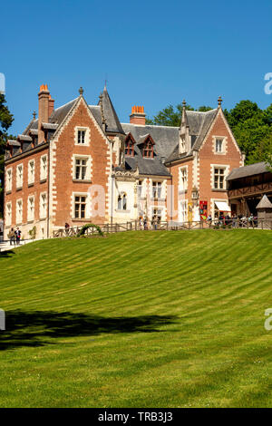 Vista del Clos Luce mansion, Leonardo da Vinci l'ultima casa, Amboise, Indre-et-Loire Departement, Center-Val de Loire, Francia Foto Stock