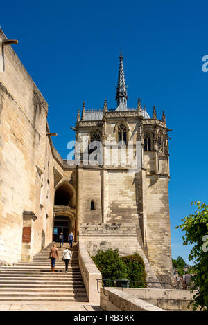 Ingresso al castello di Amboise, valle della Loira, Indre-et-Loire department, Center-Val de la Loire, in Francia, in Europa Foto Stock