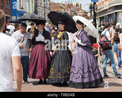 Rochester, Kent, Regno Unito. 2 Giugno, 2019. Foto dal 2019 Dickens Summer Festival di Rochester, Kent. Credito: James Bell/Alamy Live News Foto Stock