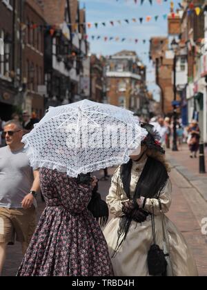 Rochester, Kent, Regno Unito. 2 Giugno, 2019. Foto dal 2019 Dickens Summer Festival di Rochester, Kent. Credito: James Bell/Alamy Live News Foto Stock