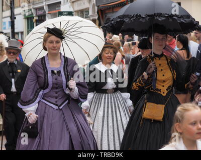 Rochester, Kent, Regno Unito. 2 Giugno, 2019. Foto dal 2019 Dickens Summer Festival di Rochester, Kent. Credito: James Bell/Alamy Live News Foto Stock