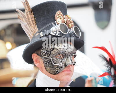 Rochester, Kent, Regno Unito. 2 Giugno, 2019. Foto dal 2019 Dickens Summer Festival di Rochester, Kent. Credito: James Bell/Alamy Live News Foto Stock