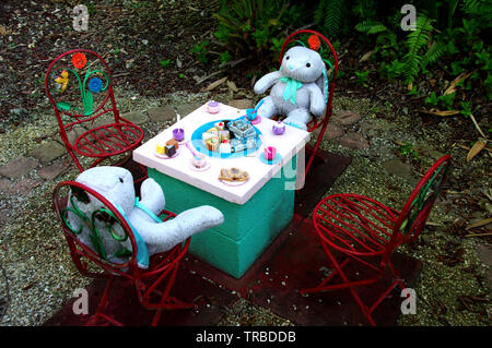 Giardino Impostazione del tè Foto Stock