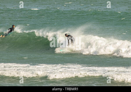 In alto e in basso le onde Foto Stock