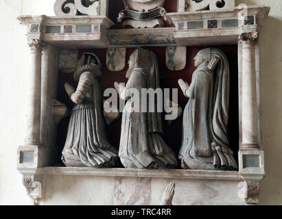 Henry Sacheverall monumento, Chiesa della Santa Trinità, Ratcliffe-su-Soar, Nottinghamshire, England, Regno Unito Foto Stock