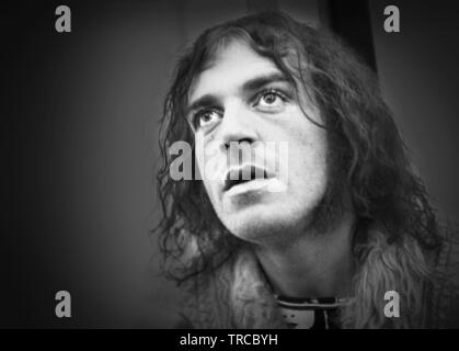 Joe Cocker foto di backstage al Crystal Palace Bowl a Londra il 03 giugno 1972 (foto Gijsbert Hanekroot) Foto Stock