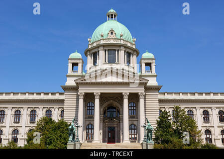 Le camere dell'Assemblea Nazionale, il parlamento serbo edificio, Belgrado, Serbia Foto Stock