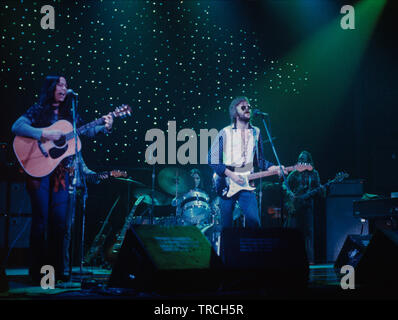 Eric Clapton, Leiden 1977, Groenoordhallen leiden, Paesi Bassi - 1977, (foto Gijsbert Hanekroot) Foto Stock