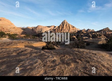 Pectols Piramide è un prominente formazione di roccia che si trova nel Capital Reef National Park nello Utah. Foto Stock