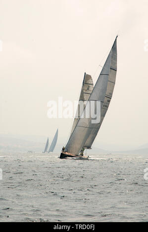 Editorial SARDEGNA - Settembre 2005: i partecipanti nella maxi yacht Rolex Cup boat race Foto Stock