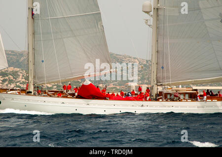 Editorial SARDEGNA - Settembre 2005: i partecipanti nella maxi yacht Rolex Cup boat race Foto Stock