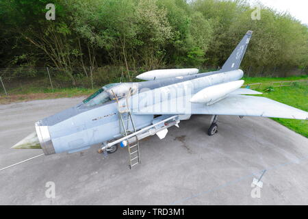 F6 Lightning a Yorkshire Air Museum in Elvington. Foto Stock