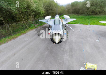 F6 Lightning a Yorkshire Air Museum in Elvington. Foto Stock