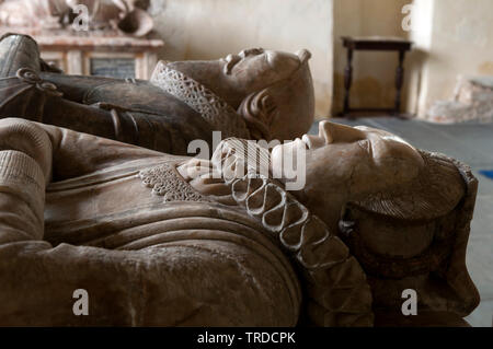 Henry Sacheverall monumento, Chiesa della Santa Trinità, Ratcliffe-su-Soar, Nottinghamshire, Inghilterra, UKd Foto Stock