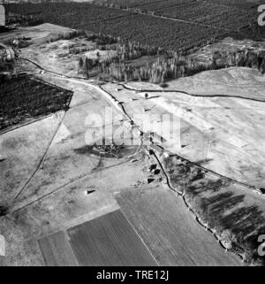 Crash aereo del piano Noratlas della Bundeswehr, luogo sconosciuto, storico foto aerea dal 20.10.1970, Germania Foto Stock