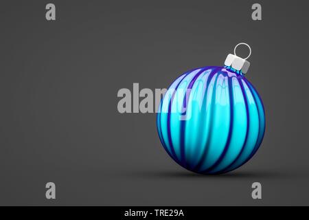 Pallina di natale isolato 3d immagine su sfondo grigio, Bundesrepublik Deutschland Foto Stock