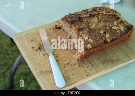 Pane alla banana su uno stile di vita sano cibo Foto Stock