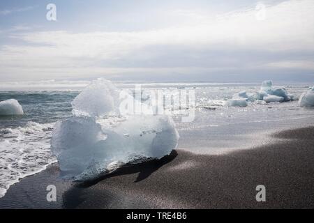 Lago glaciale Joekulsarlon, Islanda, Vatnajoekull Parco Nazionale Foto Stock