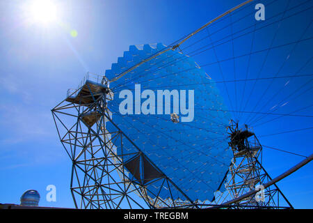 Telescopio Magic presso l'Osservatorio di Roque de los Muchachos, Isole Canarie La Palma, El Paso Foto Stock