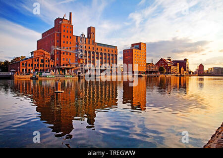 Duisburg porto interno, in Germania, in Renania settentrionale-Vestfalia, la zona della Ruhr, Duisburg Foto Stock