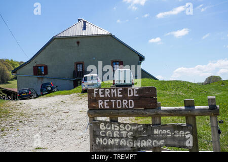 Azienda agricola del Retord, Plateau du Retord, Bugey, ain, Francia Foto Stock