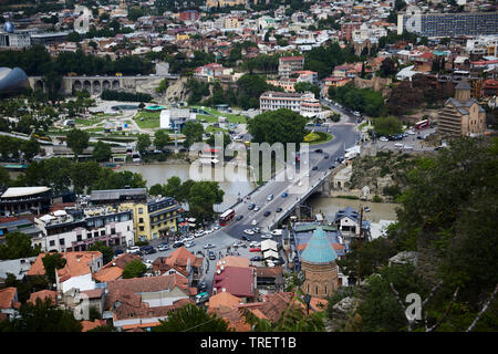 Vista di Tibilisi. Capitale della Georgia Foto Stock