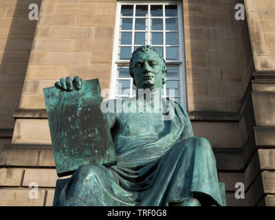 David Hume statua Foto Stock