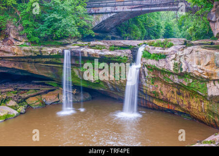 West cascate del fiume nero in cascata Park. Eliria. In Ohio. Stati Uniti d'America Foto Stock
