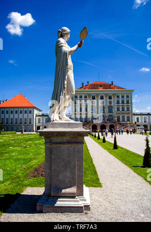 D - Nympfenburg : Vista al palazzo Foto Stock