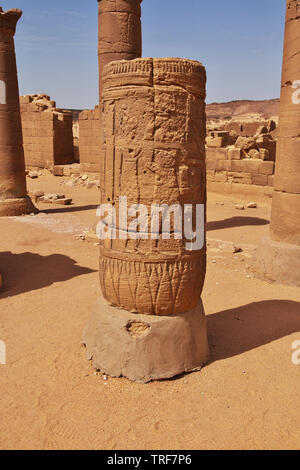 Regno Kush - le rovine del tempio nel deserto del Sudan Foto Stock