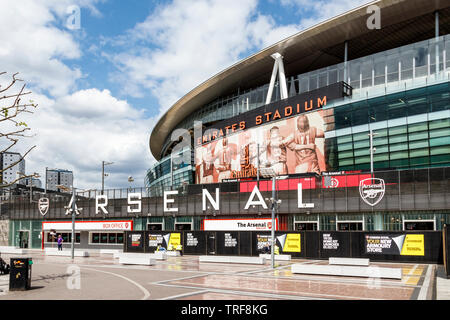L'Emirates Stadium, casa Arsenal Football Club, Islington, Londra, Regno Unito, 2019 Foto Stock