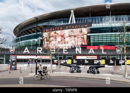 L'Emirates Stadium, casa Arsenal Football Club, Islington, Londra, Regno Unito, 2019 Foto Stock