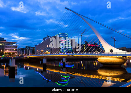 Samuel Beckett Bridge a Dublino, Irlanda, Europa