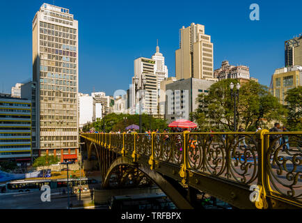 SAO PAULO , Brasile 14 LUGLIO 2018 ; Viadotto Santa Efigenia. Foto Stock