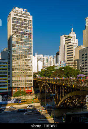 SAO PAULO , Brasile 14 LUGLIO 2018 ; Viadotto Santa Efigenia. Foto Stock