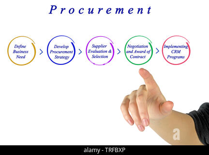 Diagramma del processo di approvvigionamento Foto Stock