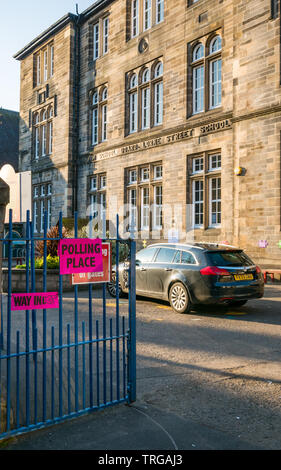 Lorne Scuola Primaria posto di polling a Leith Walk Consiglio By-Election, Edimburgo, Scozia, Regno Unito Foto Stock