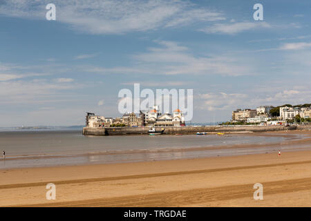 Knightstone Island, Weston Super Mare, North Somerset, Inghilterra, Regno Unito Foto Stock