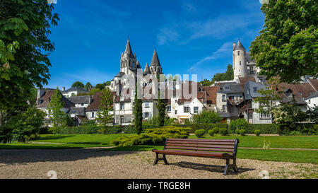 Logis Royal e Collegiata Saint-Ours a città reale di Loches, Indre et Loire, centro Val de Loire, Francia Foto Stock