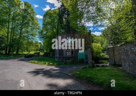 Gli ingressi al Chillingham Castle, Northumberland, Regno Unito Foto Stock