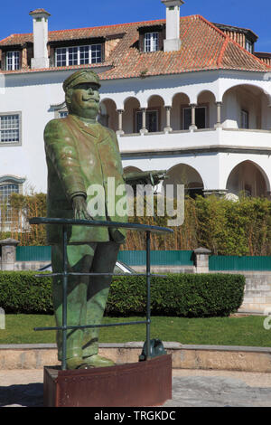 Portogallo Cascais, re Dom Carlos I, statua, Foto Stock