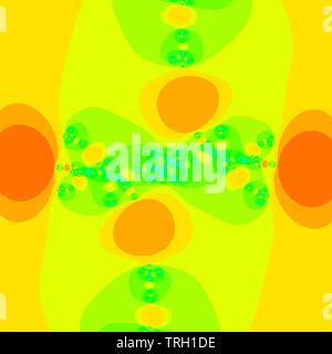 Computer grafica immagine della bellissima e affascinante comportamento frattale di una funzione matematica, iterazione numeri complessi. Foto Stock