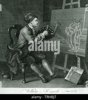 WILLIAM HOGARTH (1697-1764) inglese pittore e disegnatore Foto Stock