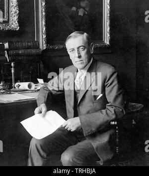WOODROW WILSON (1856-1924) ventottesimo Presidente del Regno Statesa Foto Stock