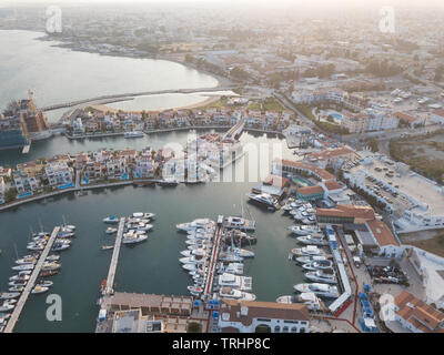 Vista aerea di Limassol Nuova Marina Foto Stock