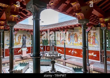 Il Castello di Cardiff, il roof garden, Cardiff, Galles Foto Stock